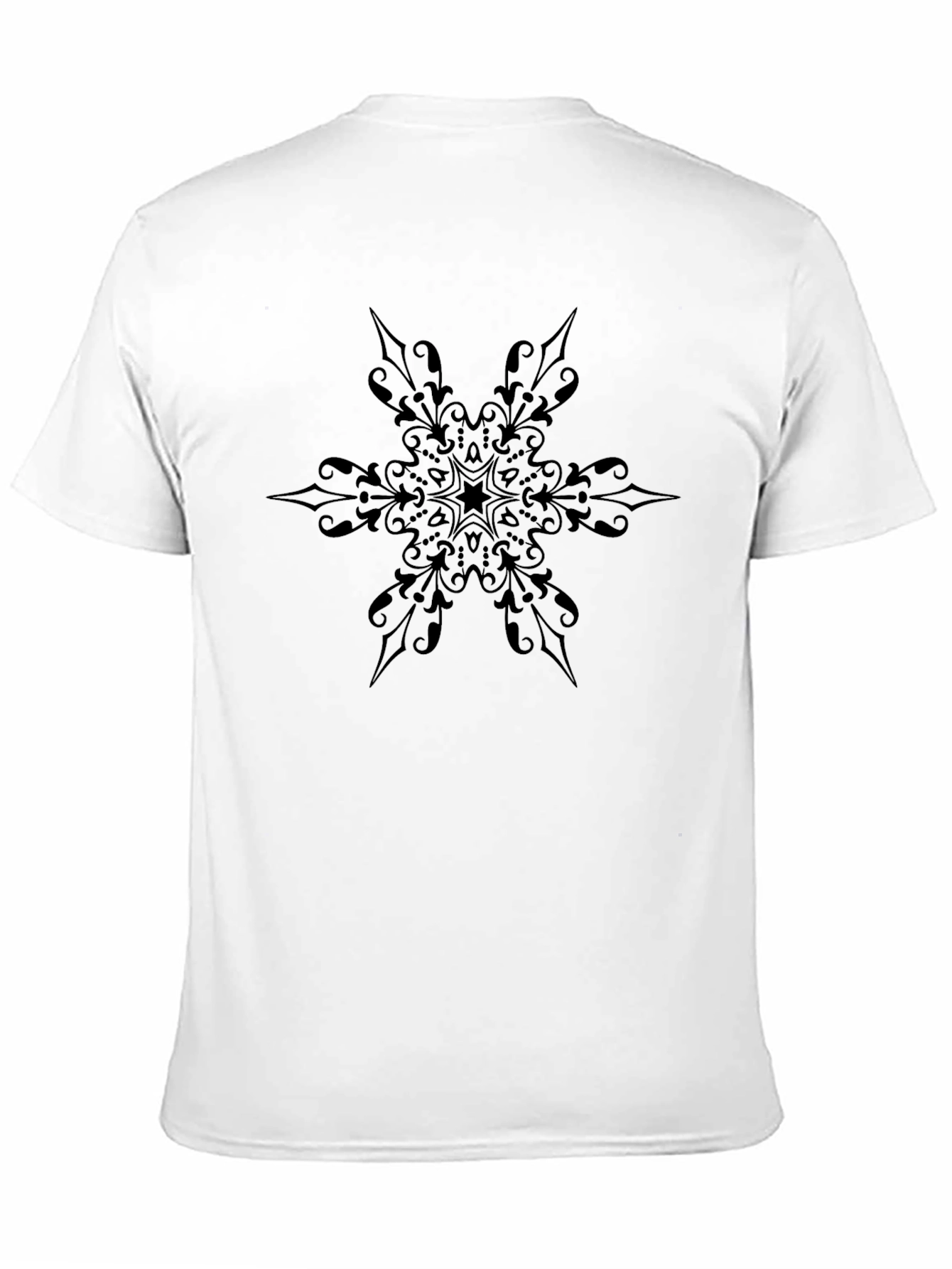 Elegant Black Floral Star Graphic Tee