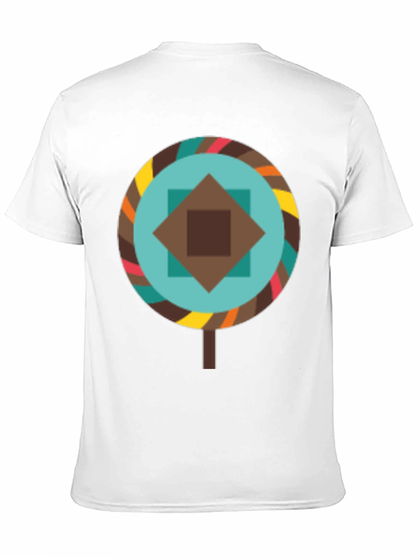 Geometric Lollipop Graphic Tee - Black