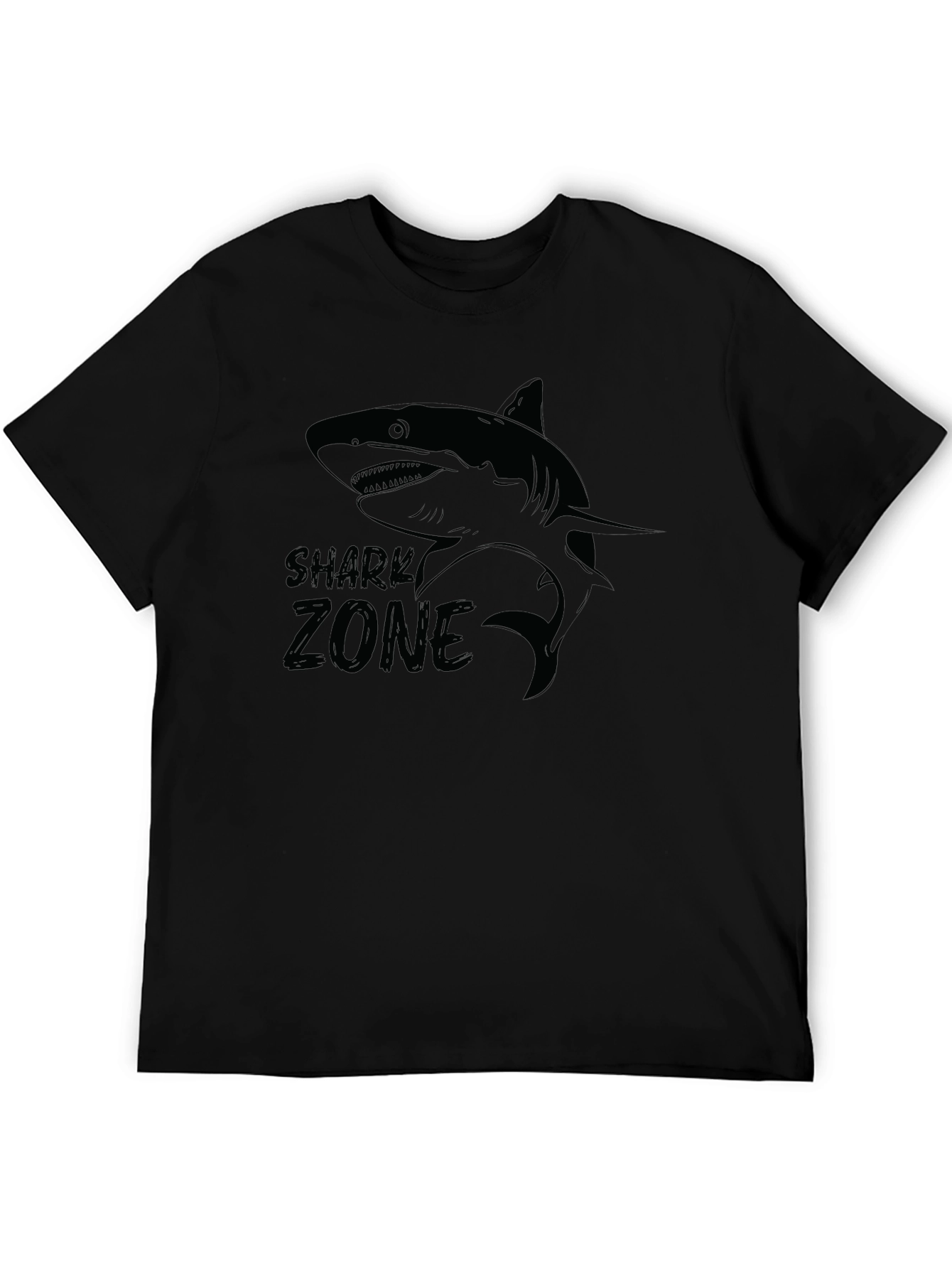 Shark Zone Graphic Tee - Mens Black T-Shirt