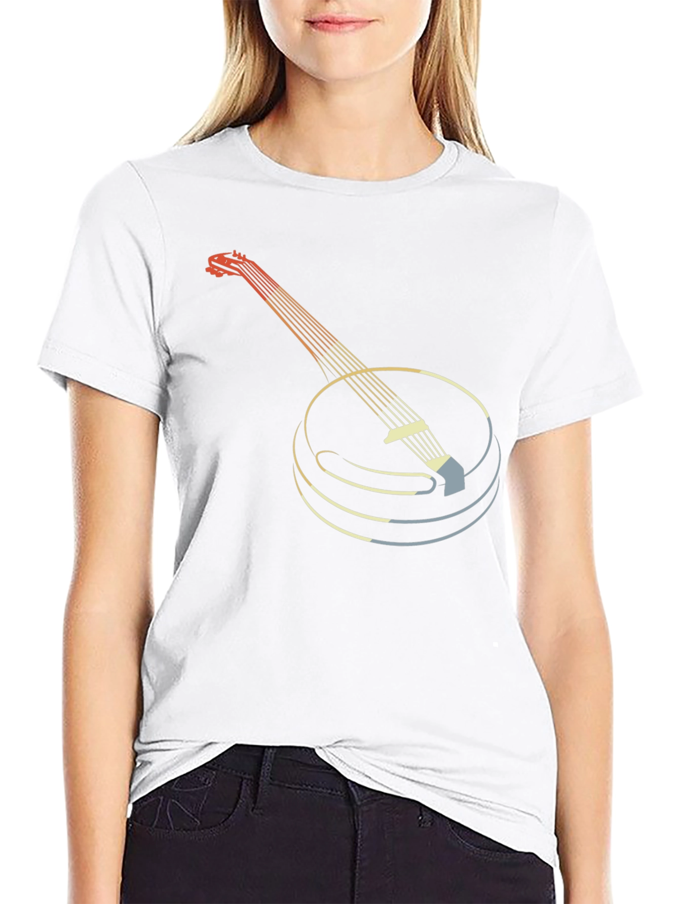 Retro Banjo Graphic Tee - Musical Instrument T-Shirt