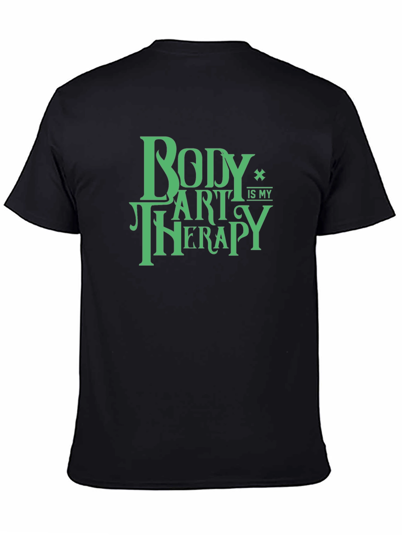 Body Art Therapy T-Shirt - Black Cotton Graphic Tee