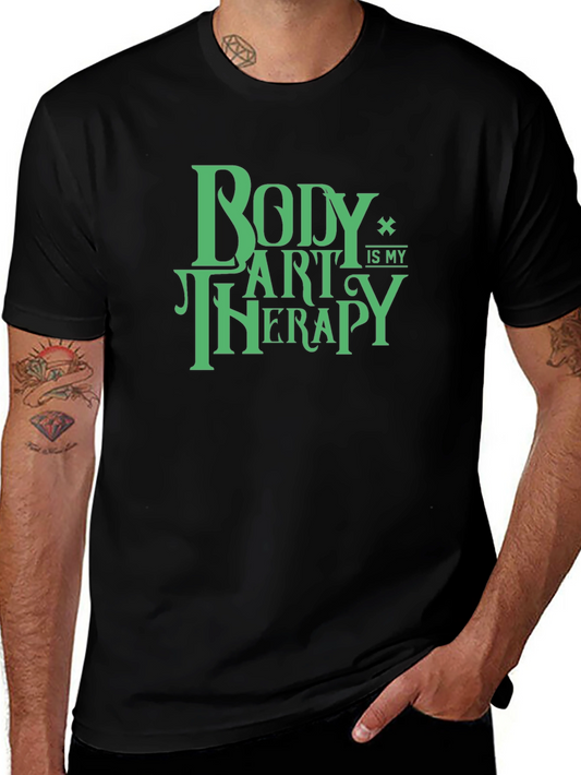 Body Art Therapy T-Shirt - Black Cotton Graphic Tee