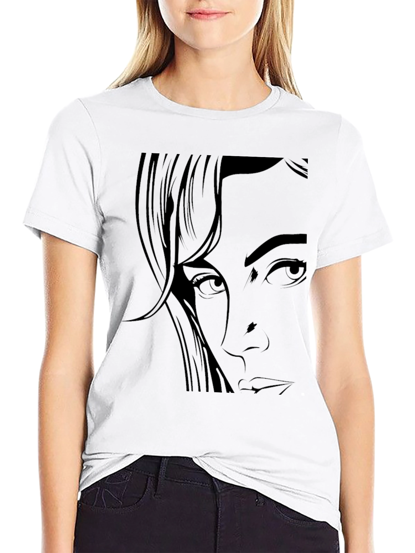 Graphic Print Black T-Shirt