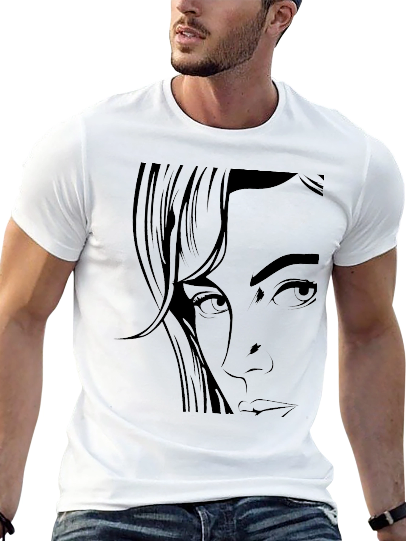 Graphic Print Black T-Shirt