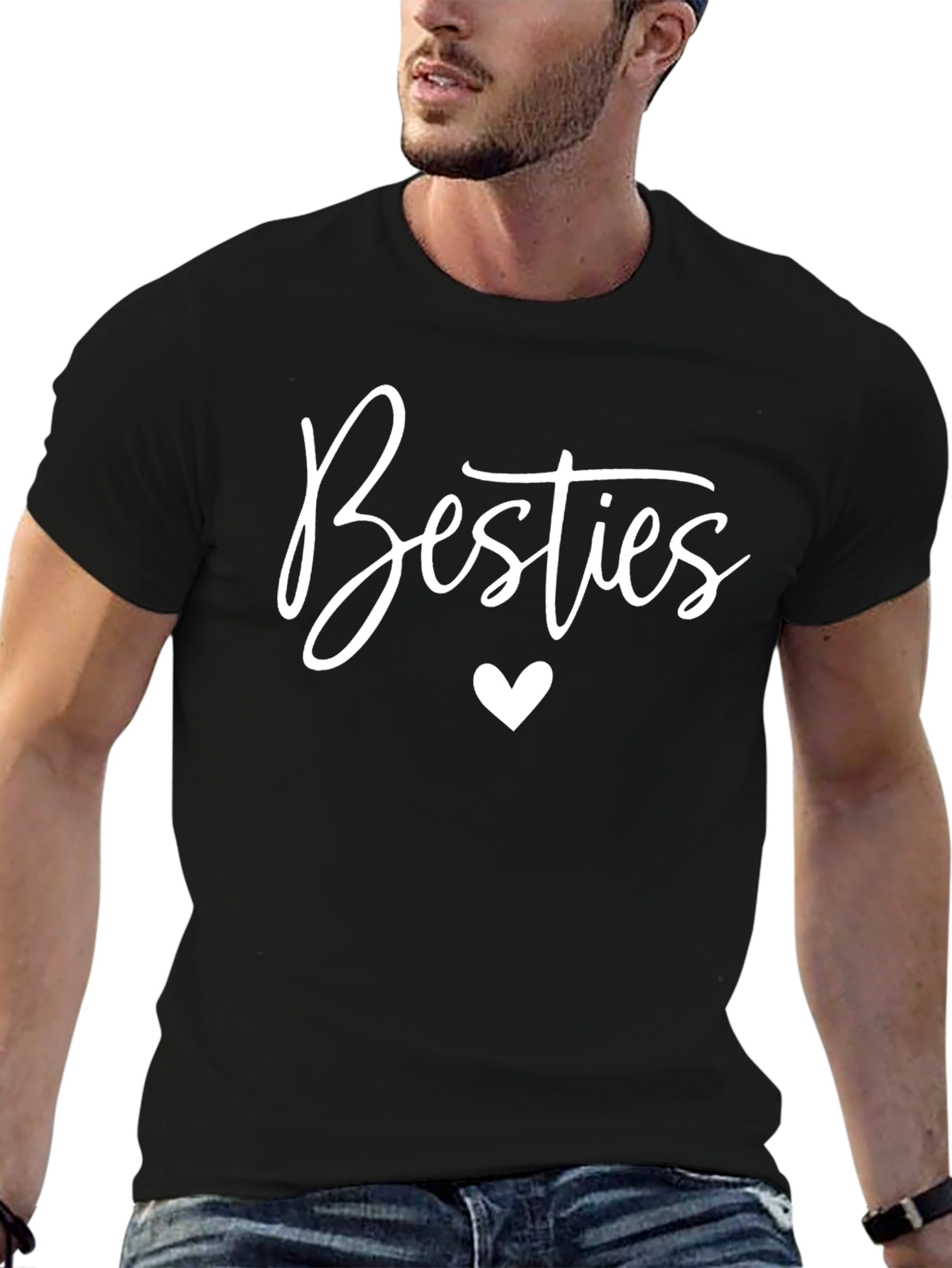 Besties Heart Graphic T-Shirt