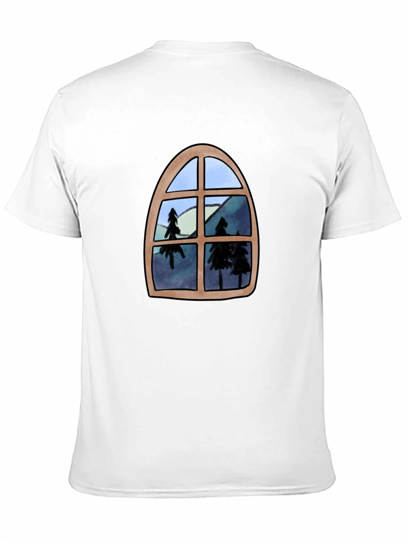 Window View Graphic Tee - Black