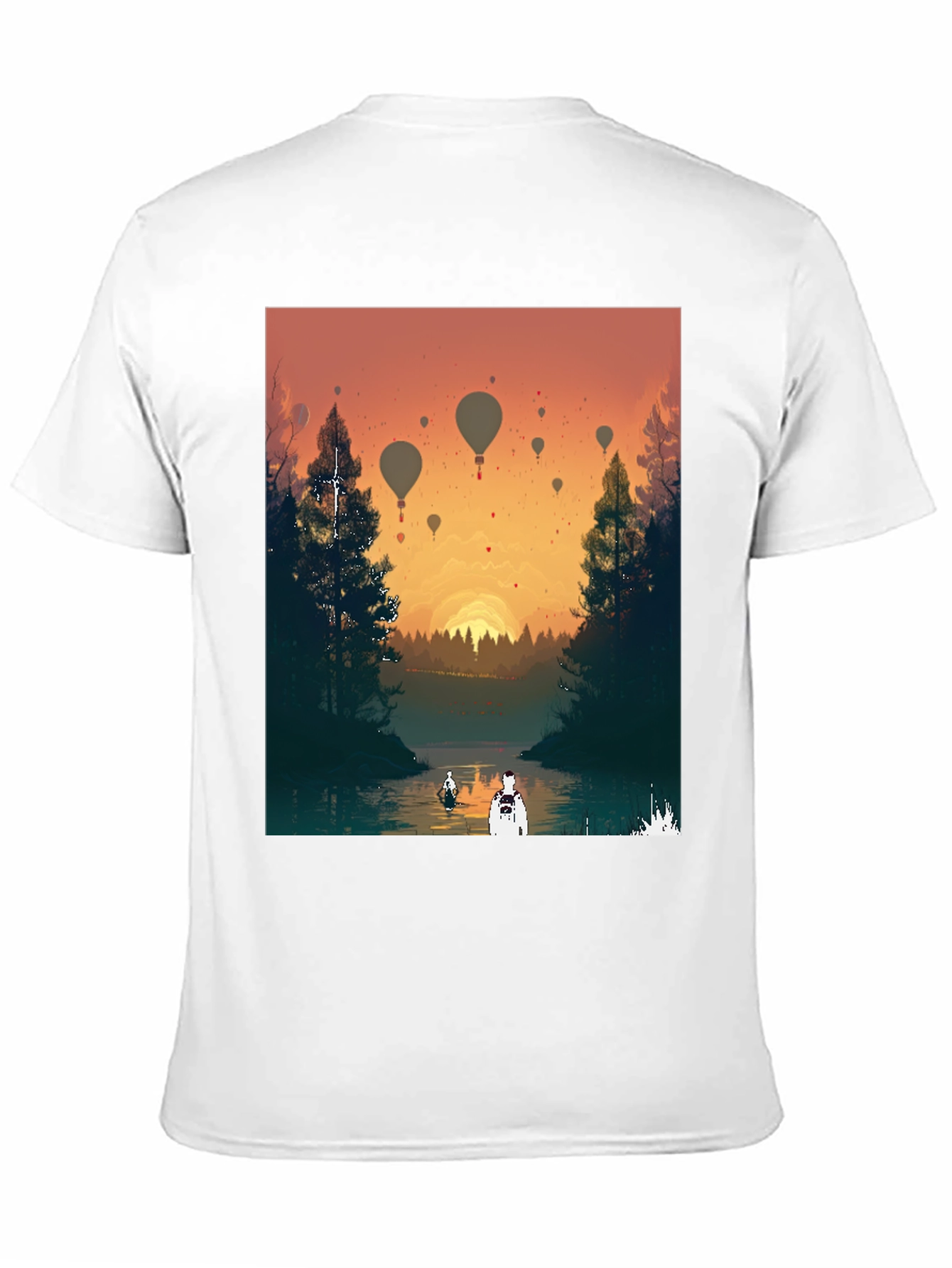 Sunset River Balloon Ride Graphic Tee