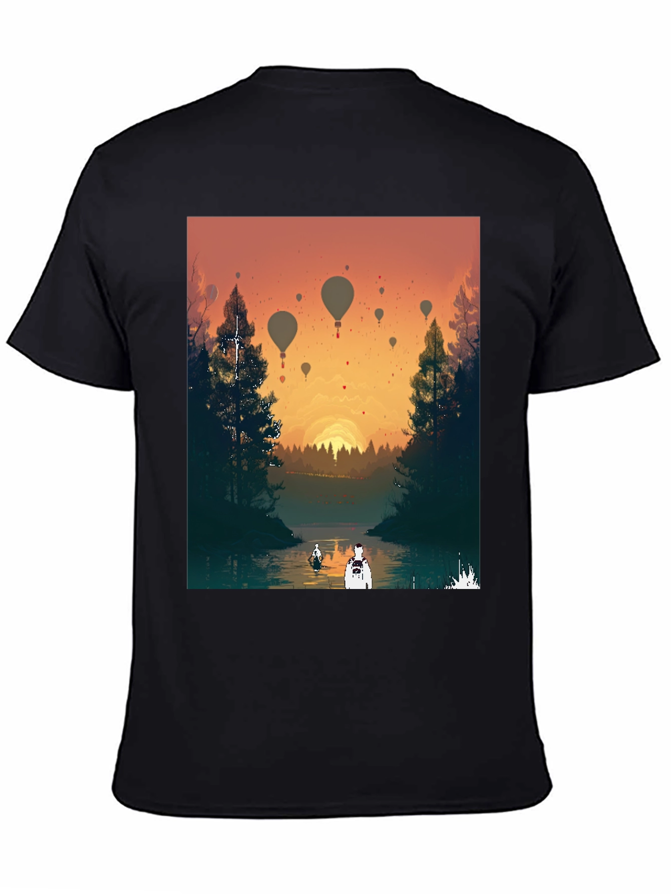 Sunset River Balloon Ride Graphic Tee