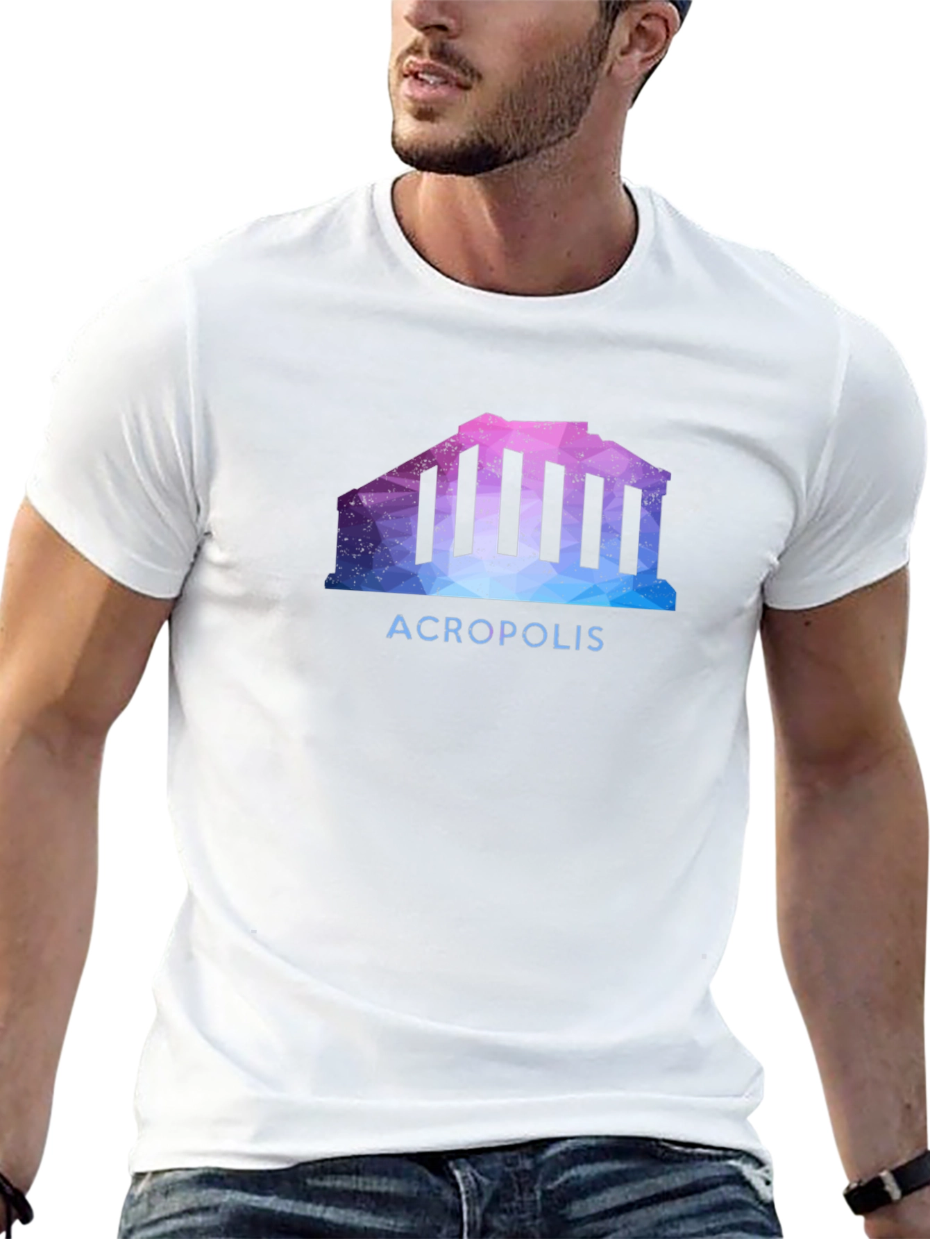 Acropolis Graphic Tee - Stylish Black T-Shirt