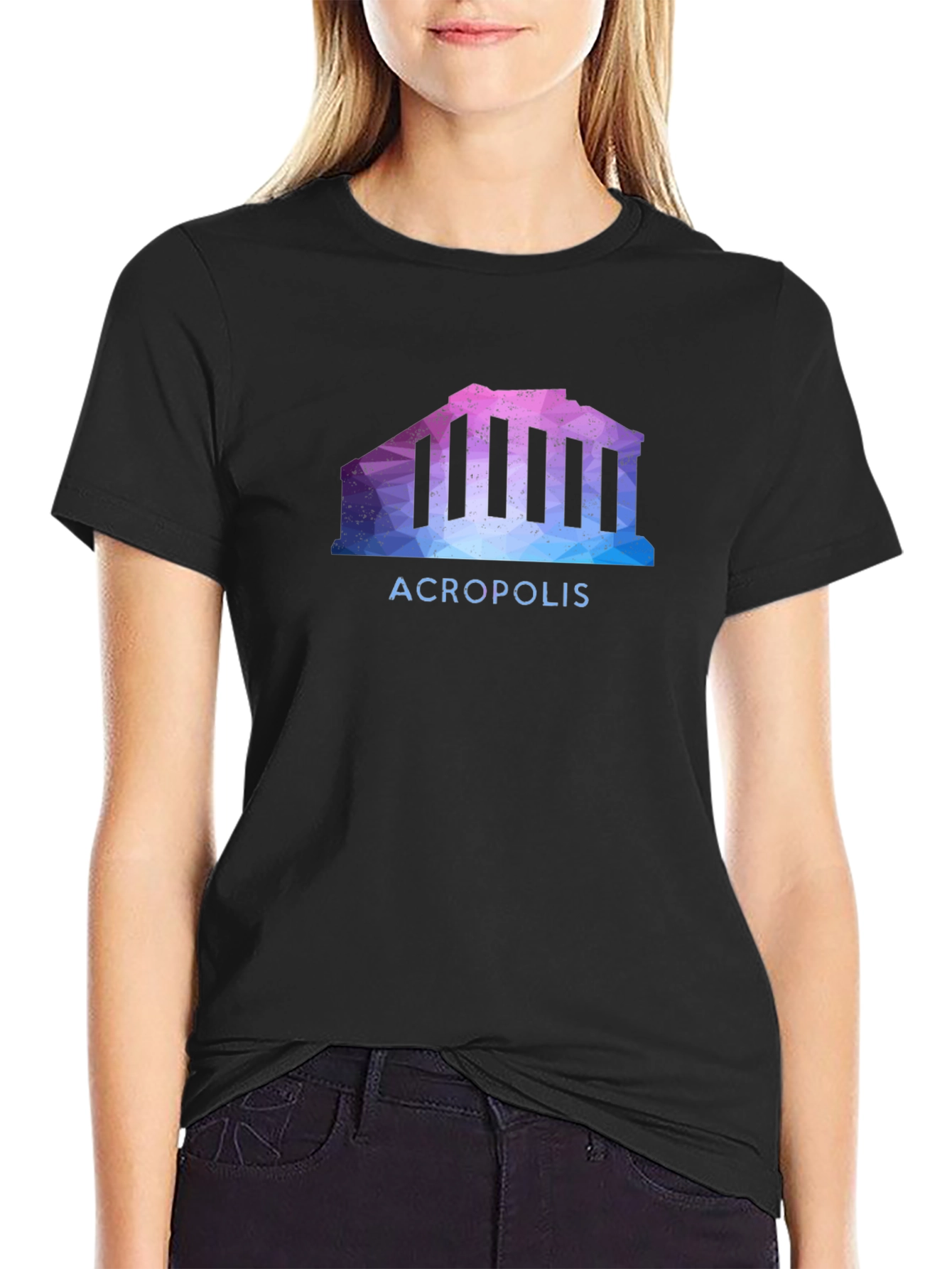 Acropolis Graphic Tee - Stylish Black T-Shirt