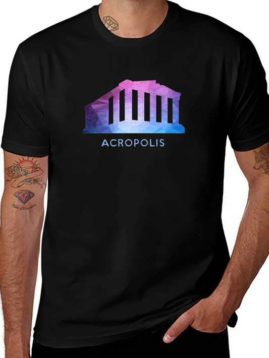 Acropolis Graphic Tee - Stylish Black T-Shirt