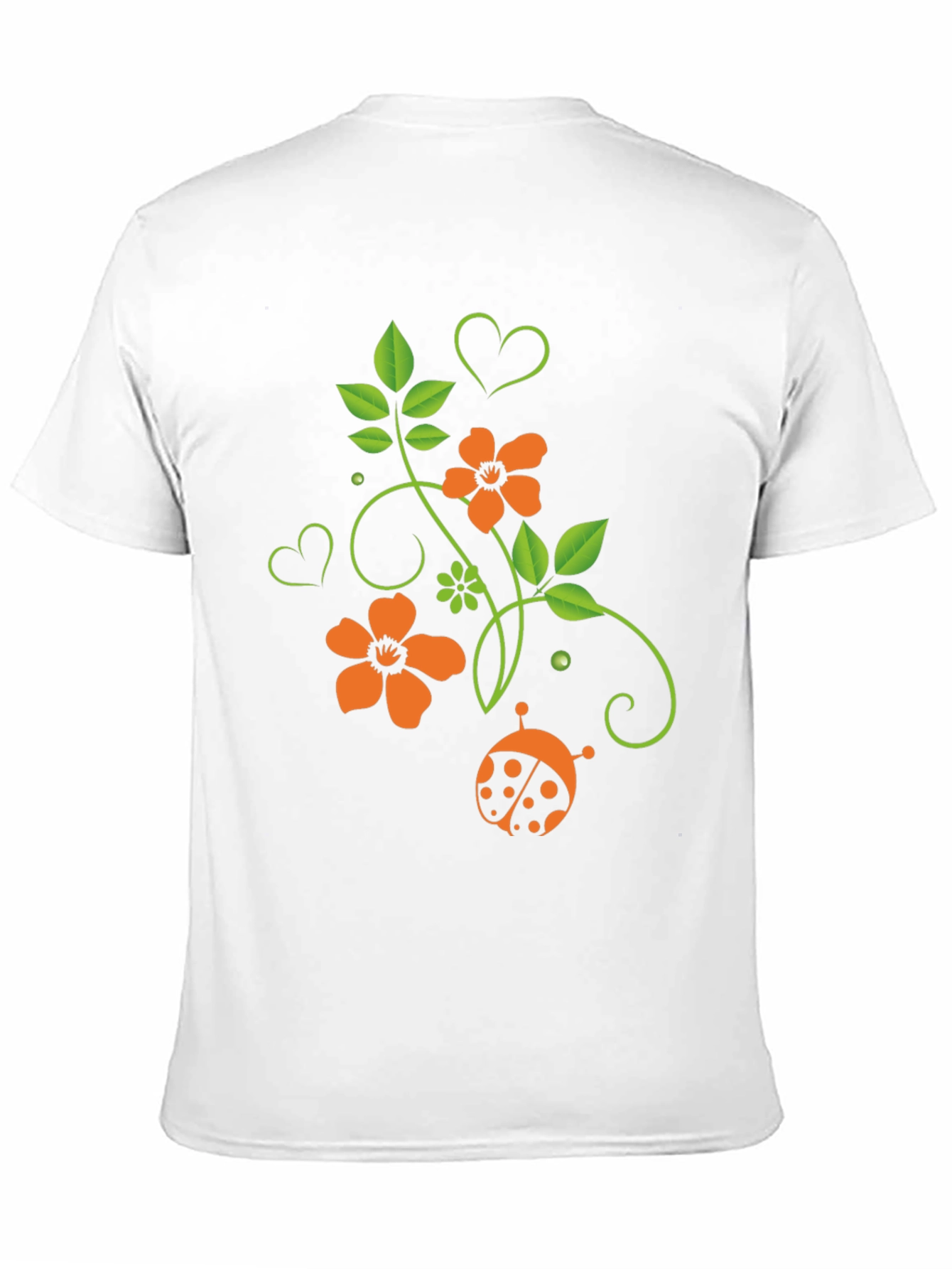 Floral Ladybug Graphic T-Shirt
