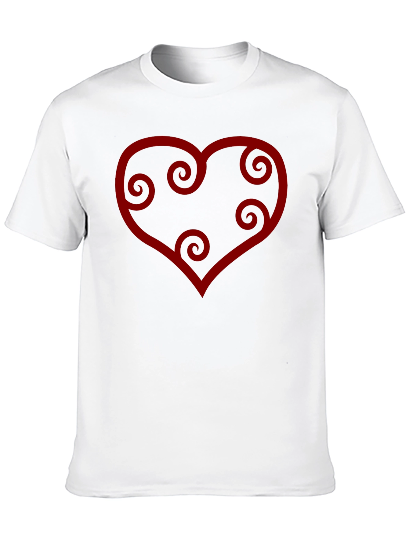 Heart Swirl Graphic Tee - Black Casual Shirt