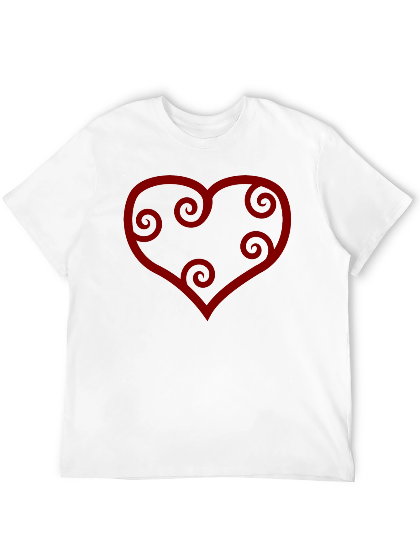 Heart Swirl Graphic Tee - Black Casual Shirt
