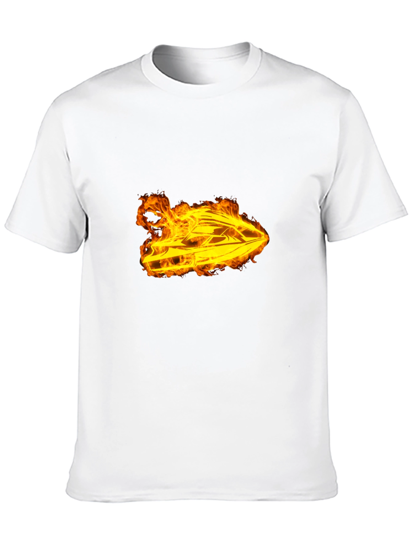 Fiery Jet Ski Graphic T-Shirt