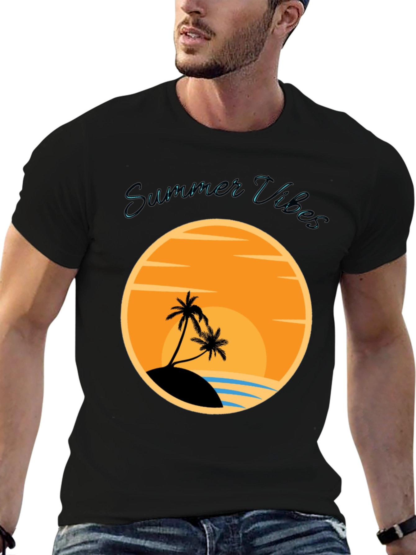 Summer Vibes Graphic Tee - Island Getaway T-Shirt