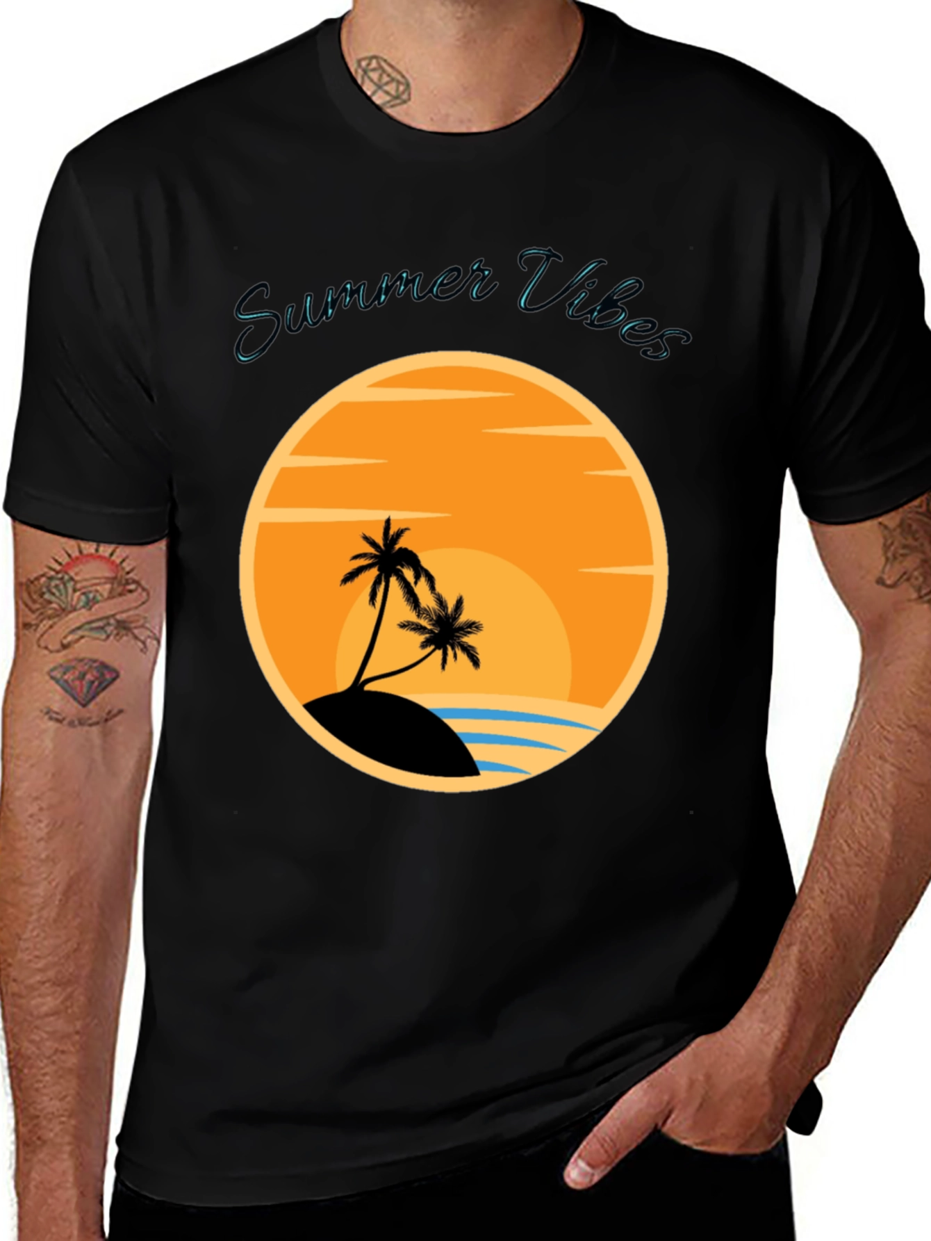 Summer Vibes Graphic Tee - Island Getaway T-Shirt
