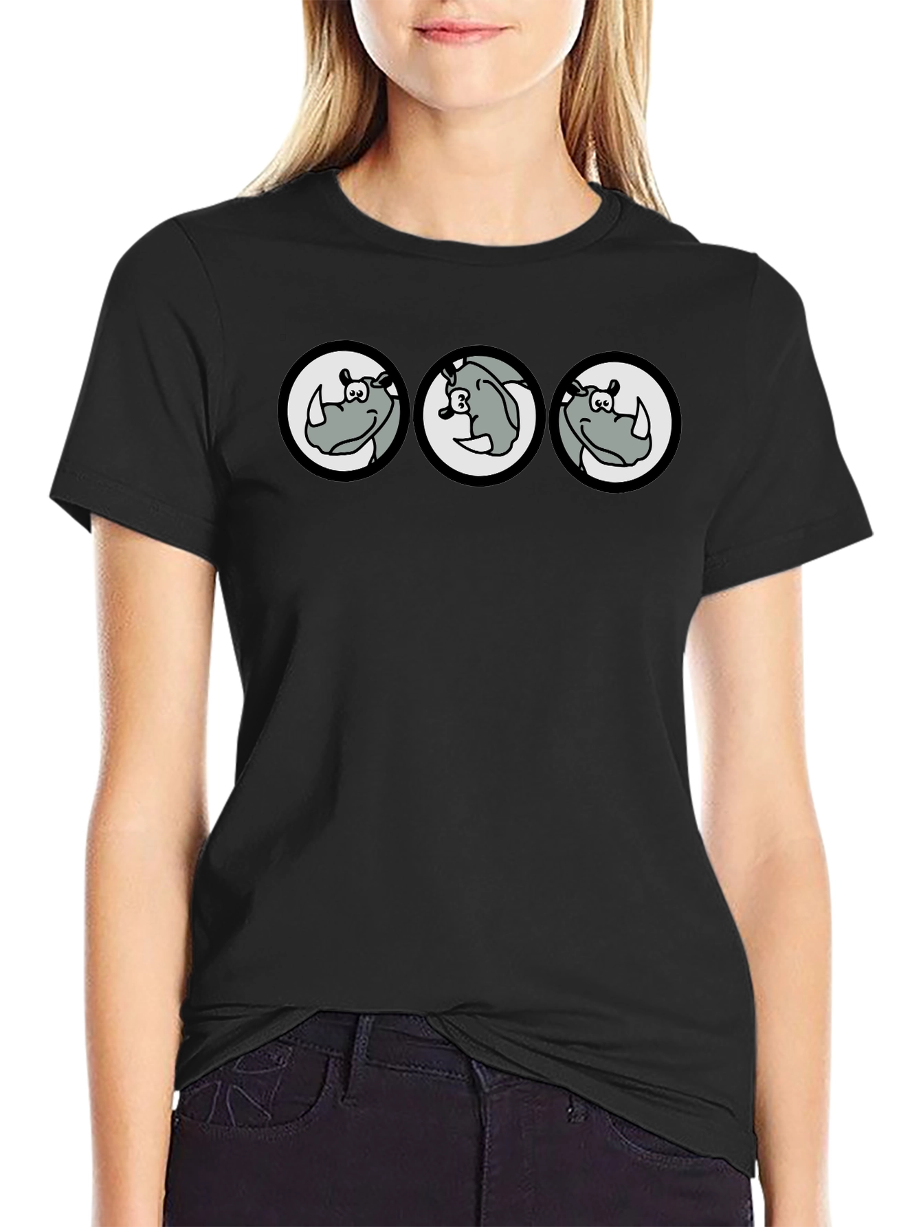 Cartoon Rhino T-Shirt