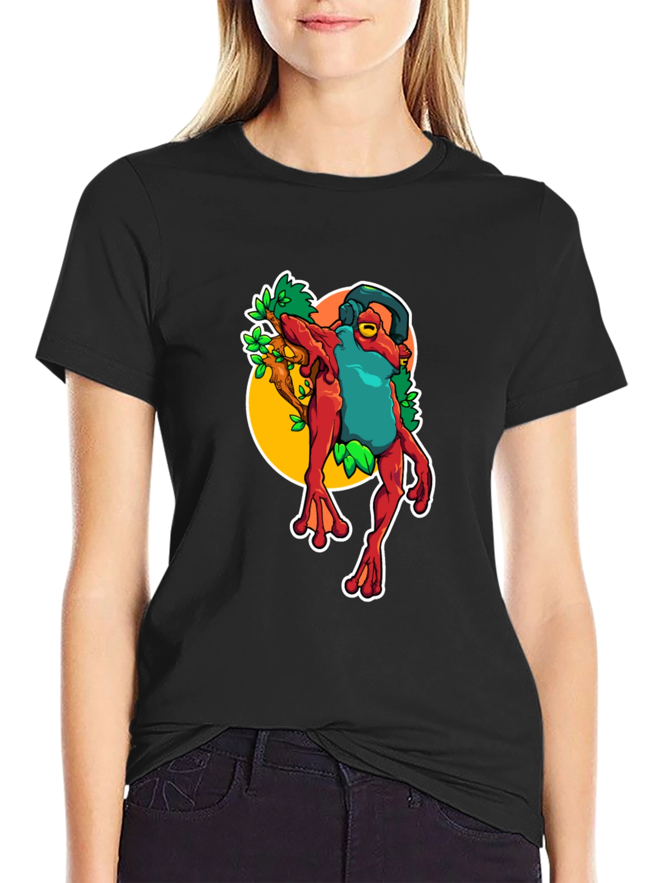 Frog DJ T-Shirt - Unique Graphic Tee