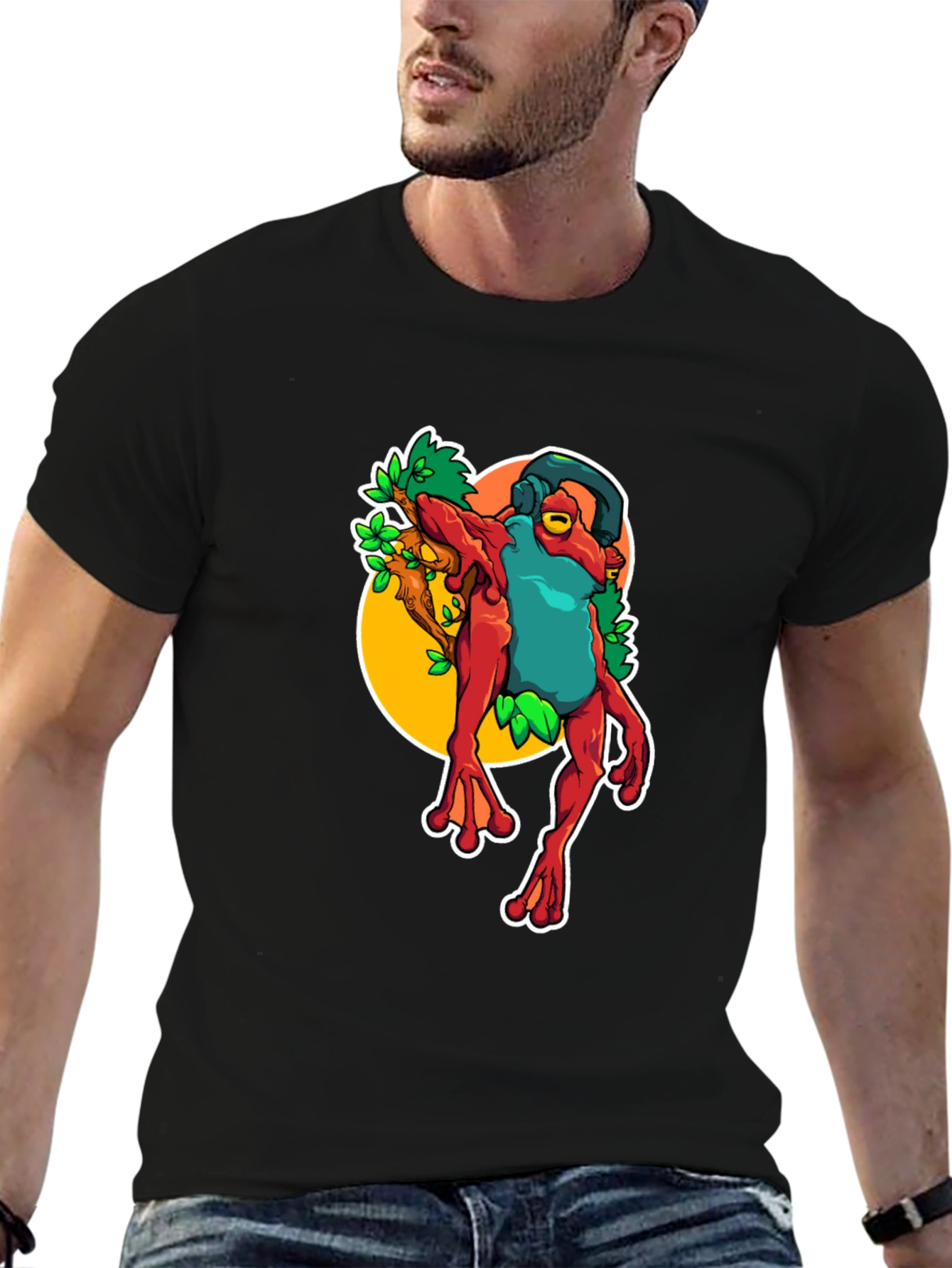 Frog DJ T-Shirt - Unique Graphic Tee