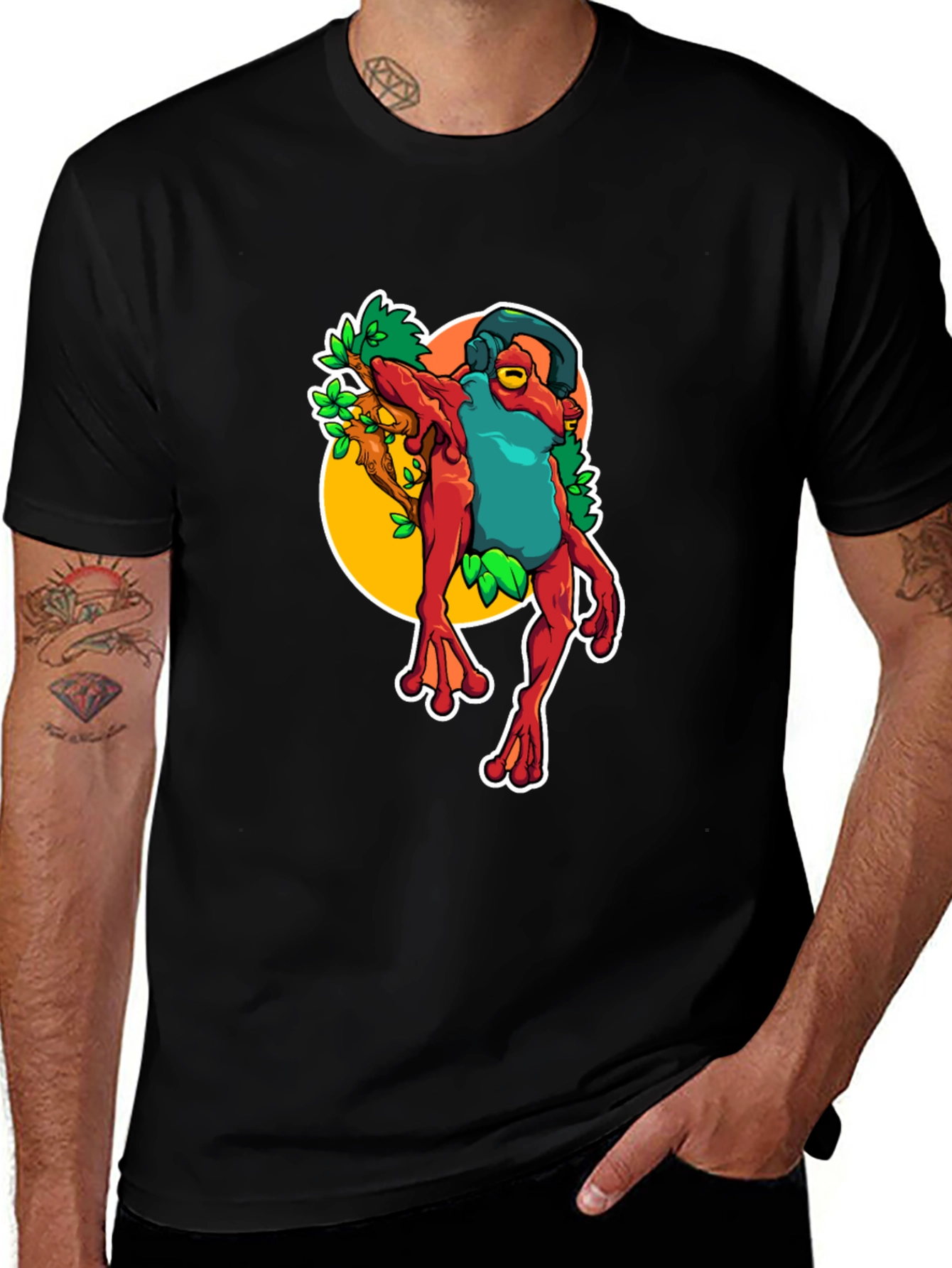 Frog DJ T-Shirt - Unique Graphic Tee