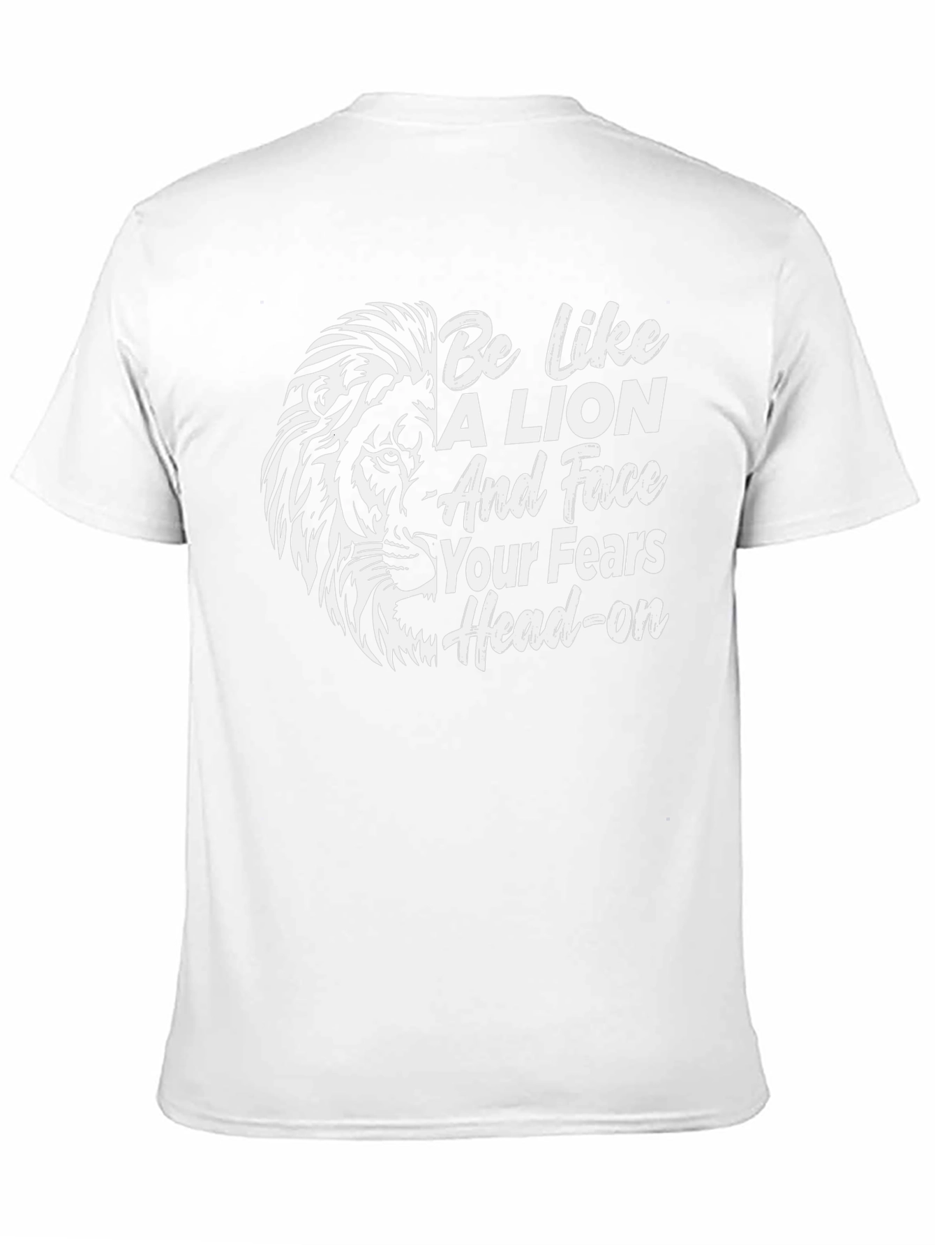 Lion Motivational Black T-Shirt