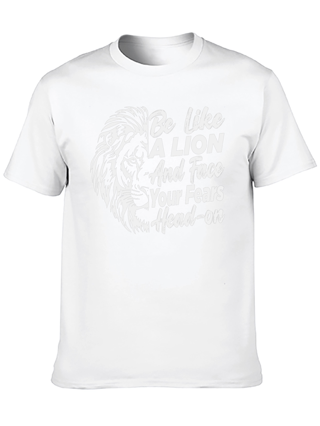 Lion Motivational Black T-Shirt