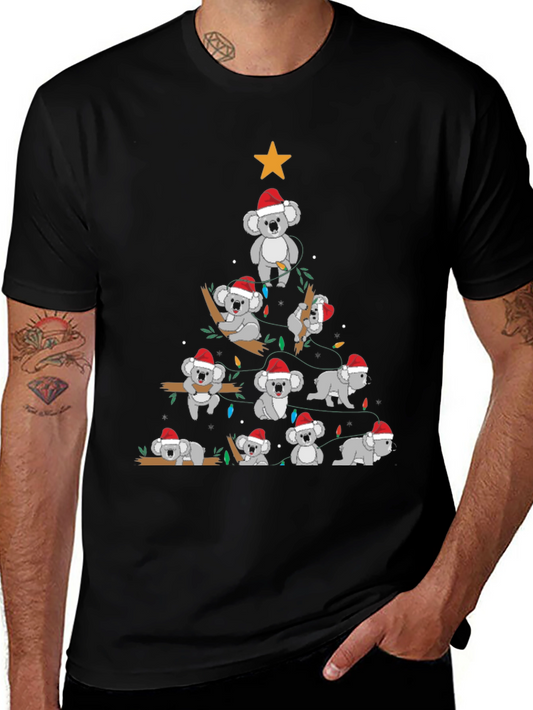Koala Christmas Tree Graphic T-Shirt