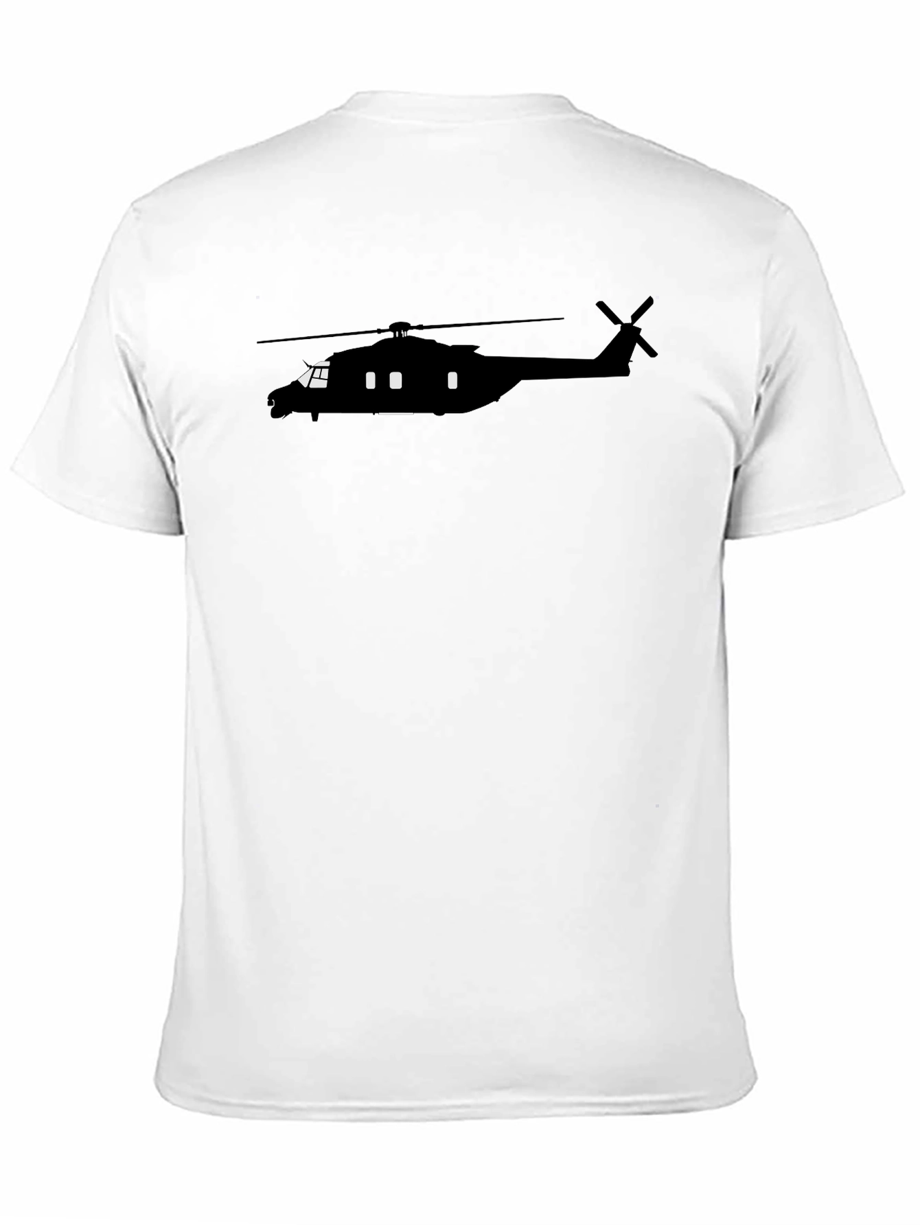 Helicopter Silhouette Graphic Tee - Black