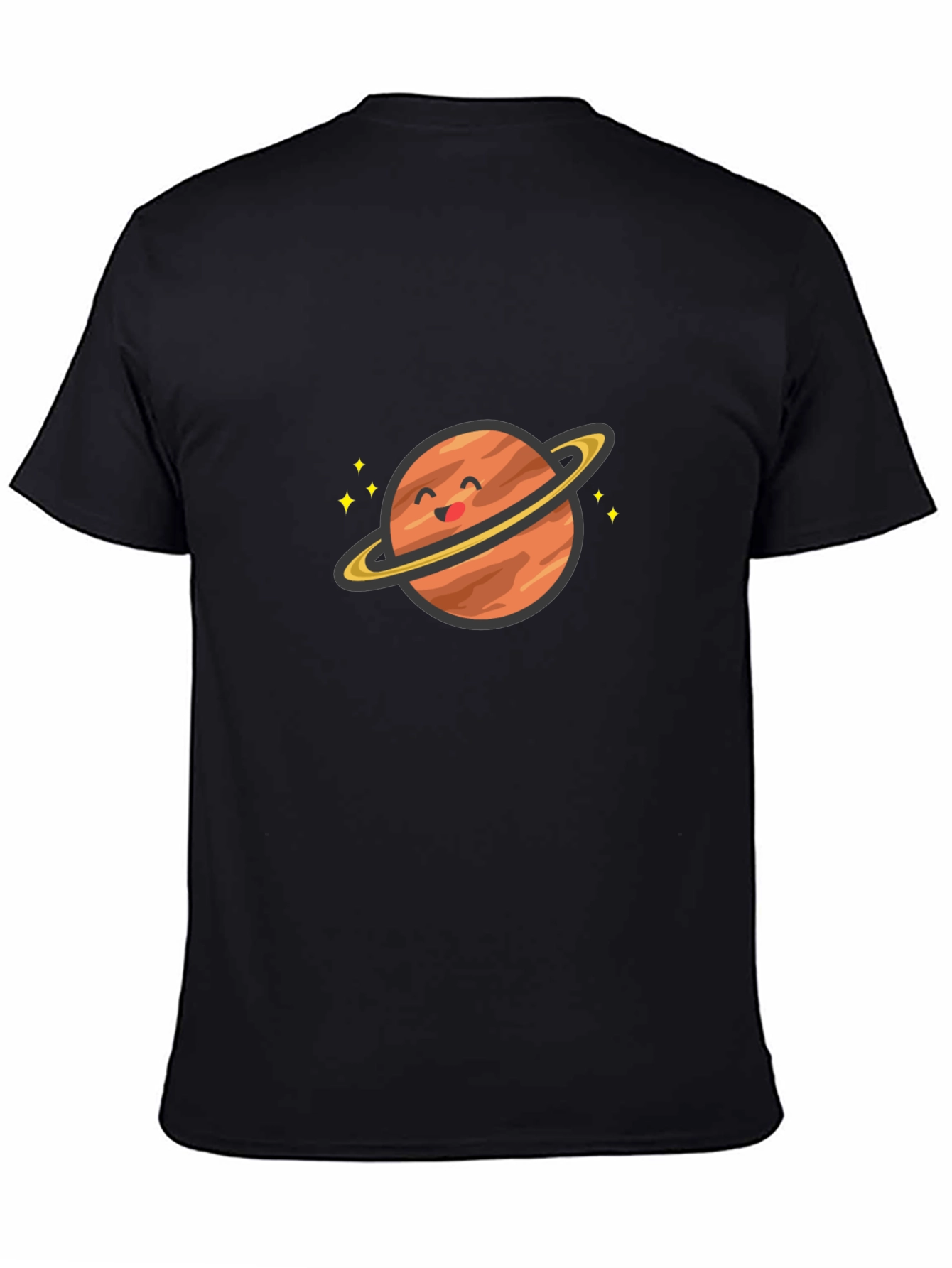 Cute Planet Graphic T-Shirt - Saturn Style