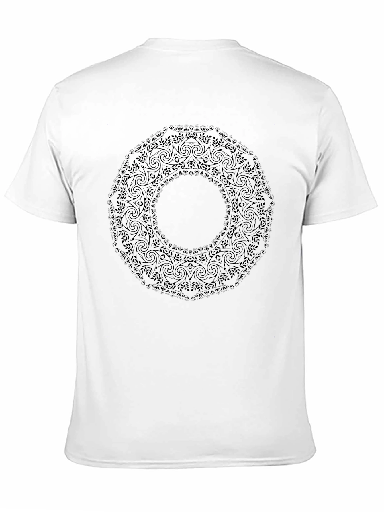 Mens Black Mandala Graphic T-Shirt
