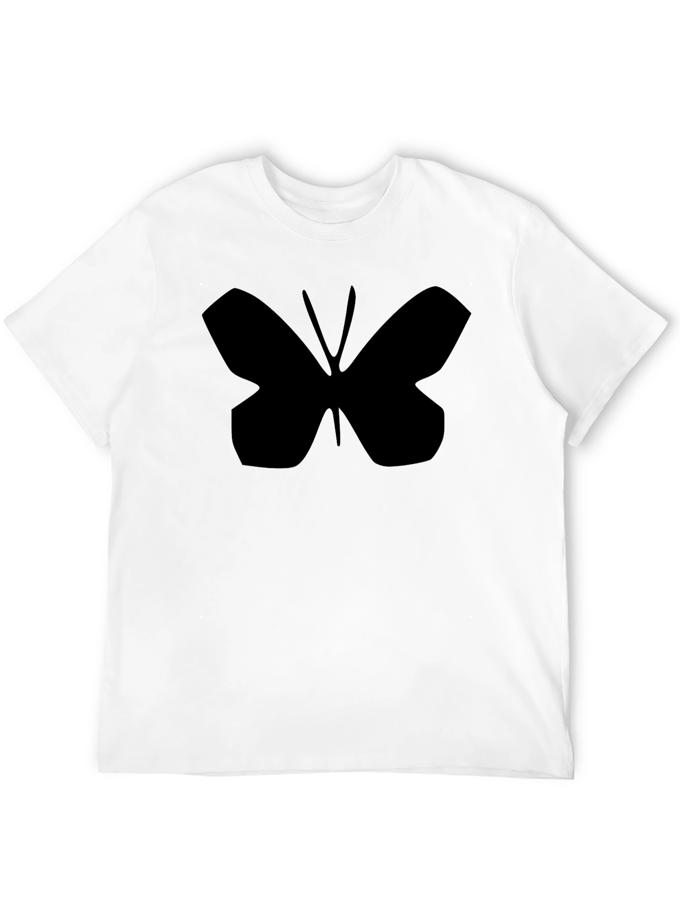Butterfly Graphic Tee - Stylish Black Cotton T-Shirt