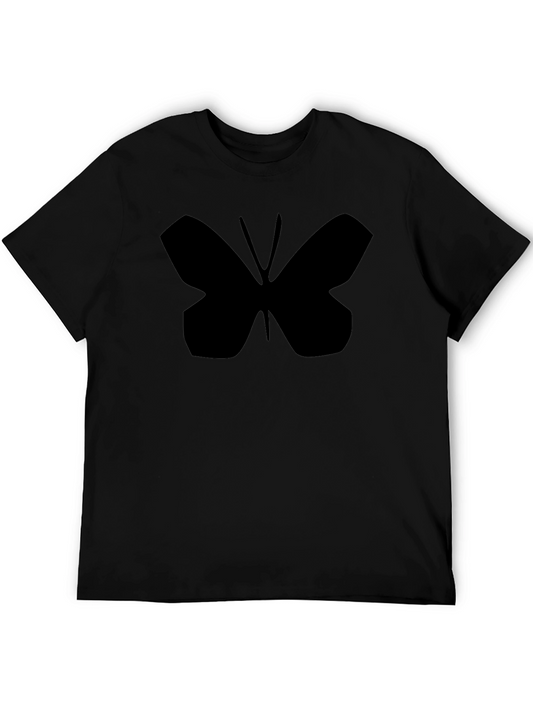 Butterfly Graphic Tee - Stylish Black Cotton T-Shirt