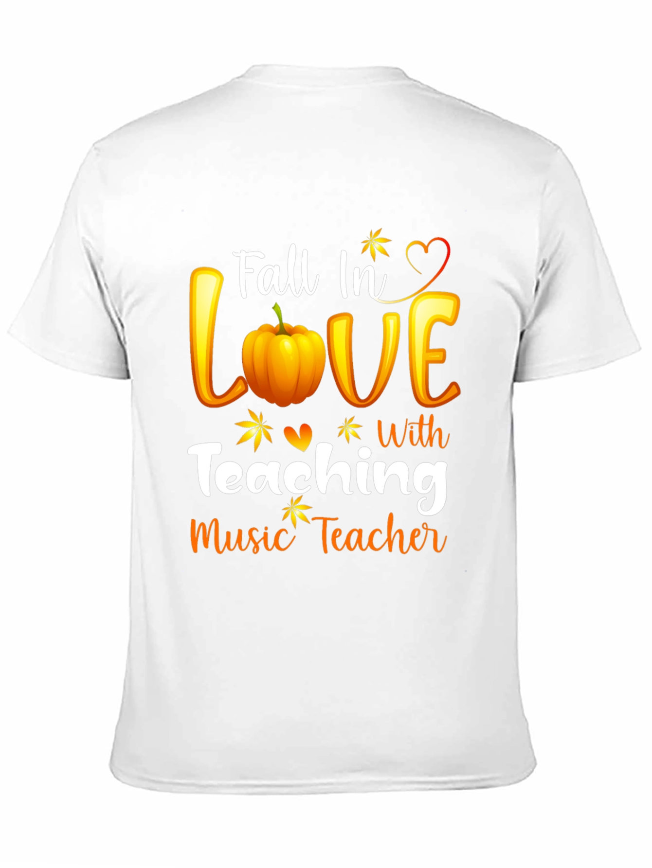 Fall In Love Teaching Music Teacher Black T-Shirt