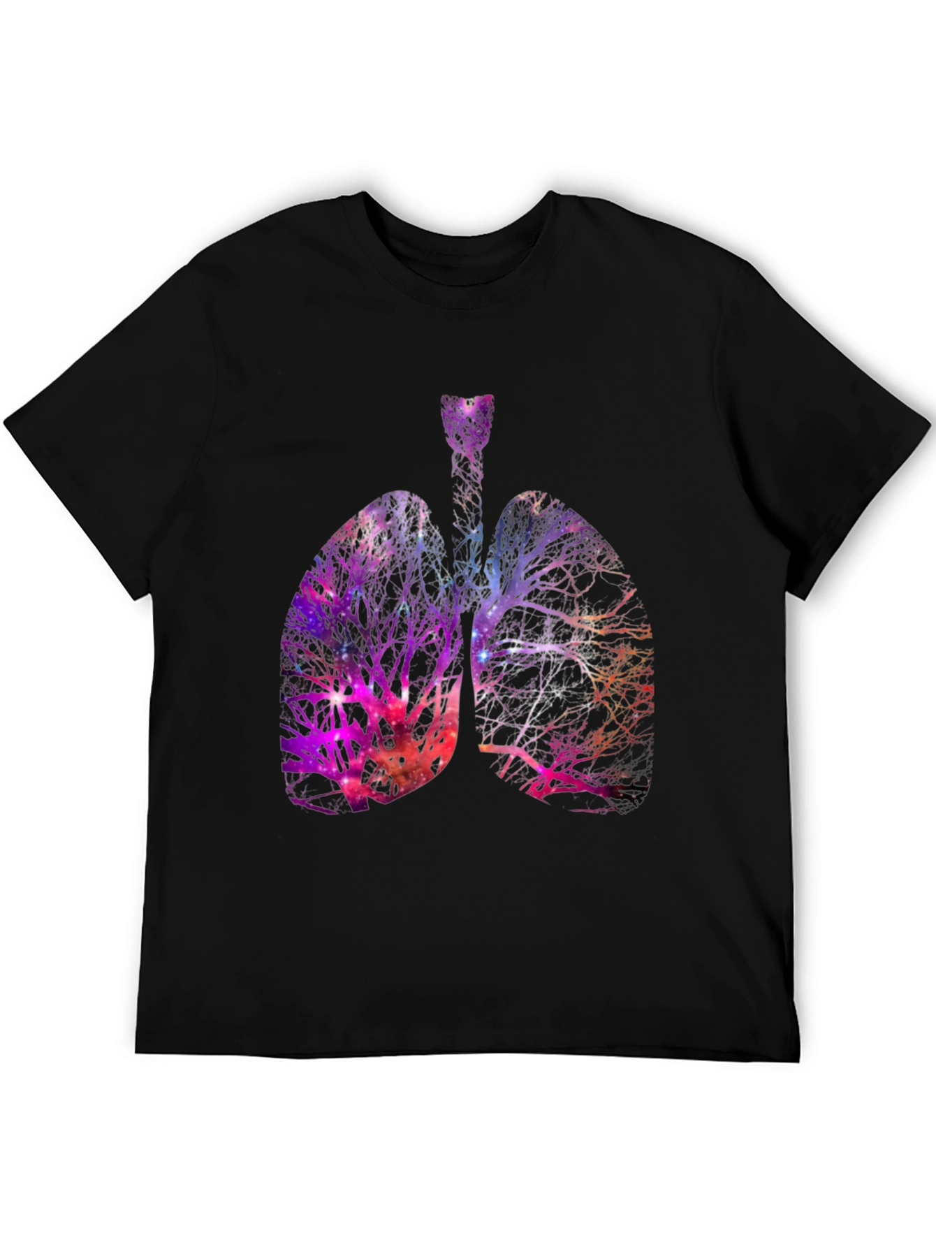 Nebula Lungs Graphic Tee - Artistic Anatomy Shirt