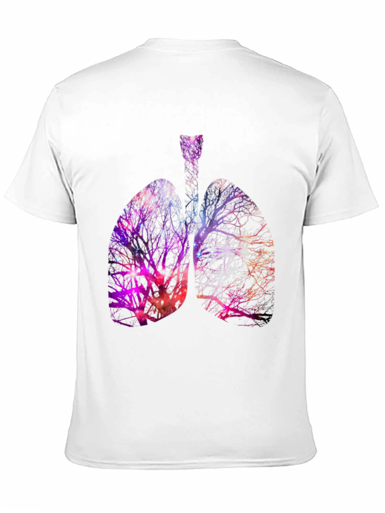 Nebula Lungs Graphic Tee - Artistic Anatomy Shirt