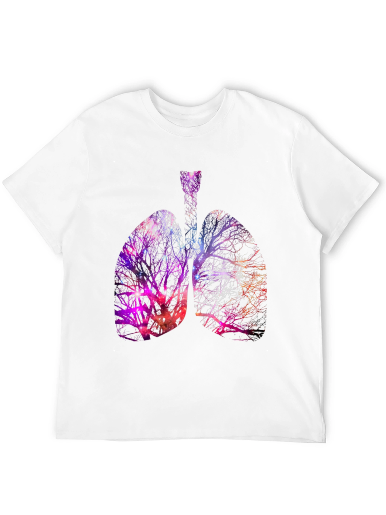 Nebula Lungs Graphic Tee - Artistic Anatomy Shirt