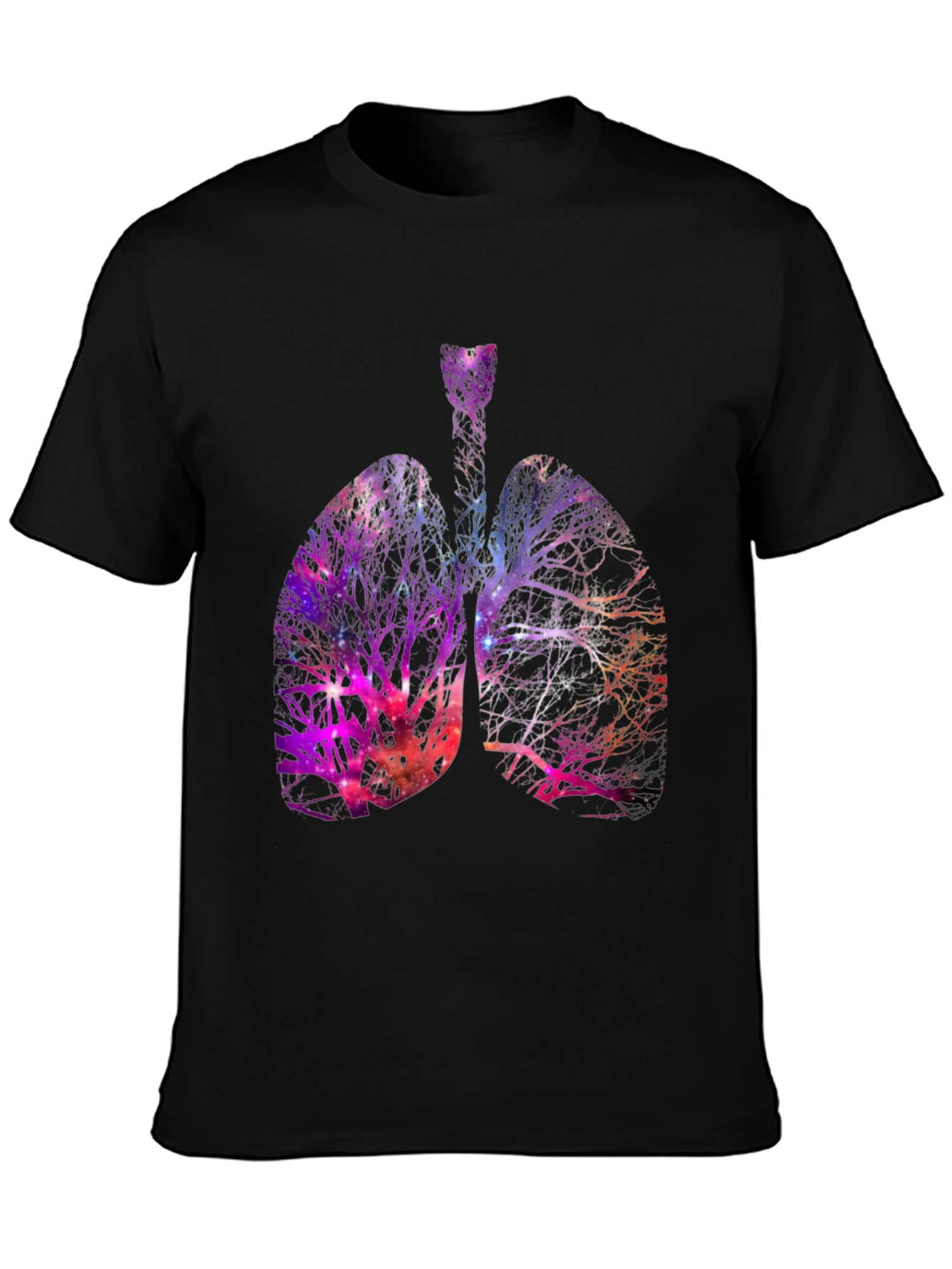 Nebula Lungs Graphic Tee - Artistic Anatomy Shirt
