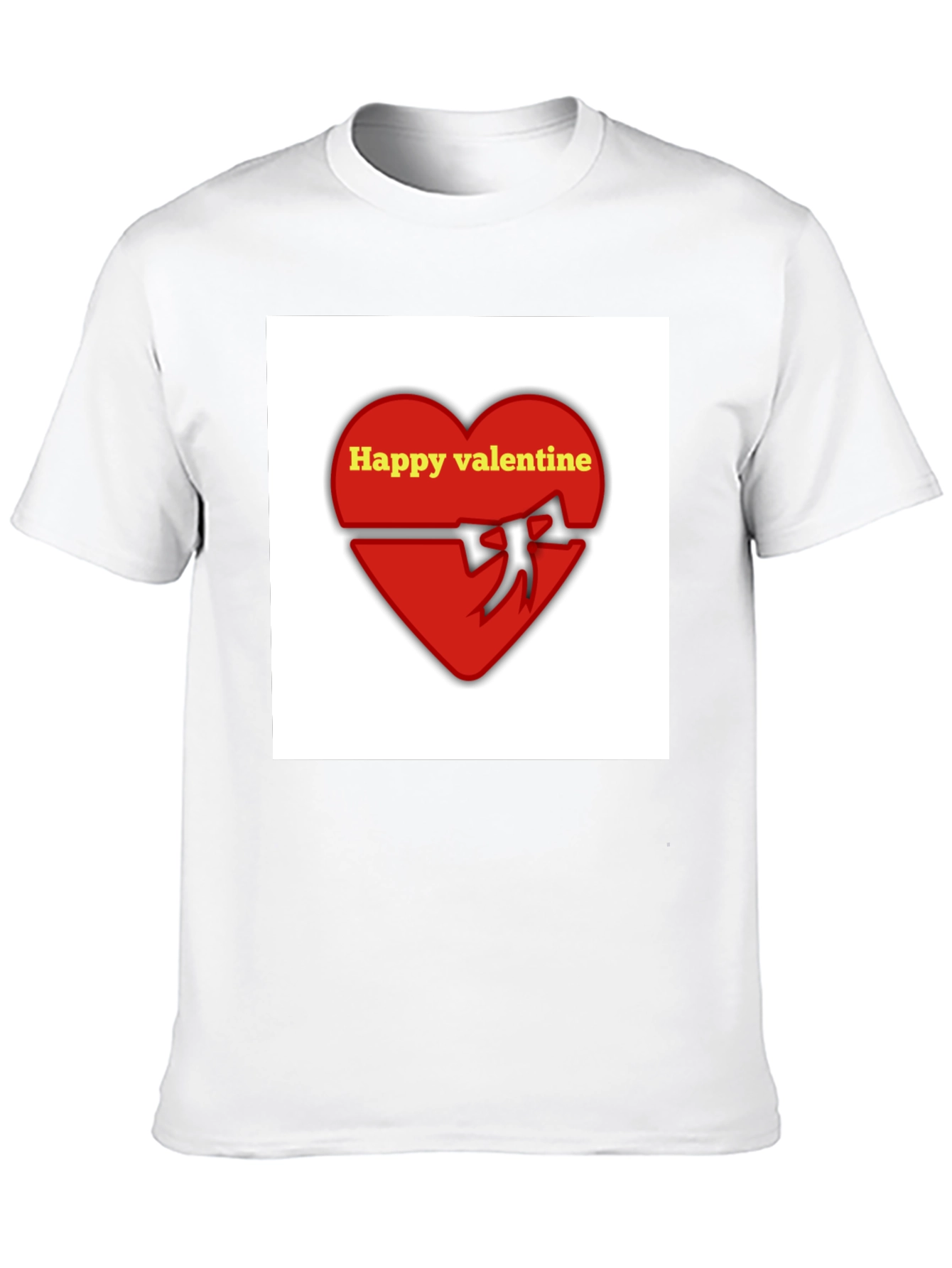 Happy Valentine T-Shirt: Red Heart Love Tee