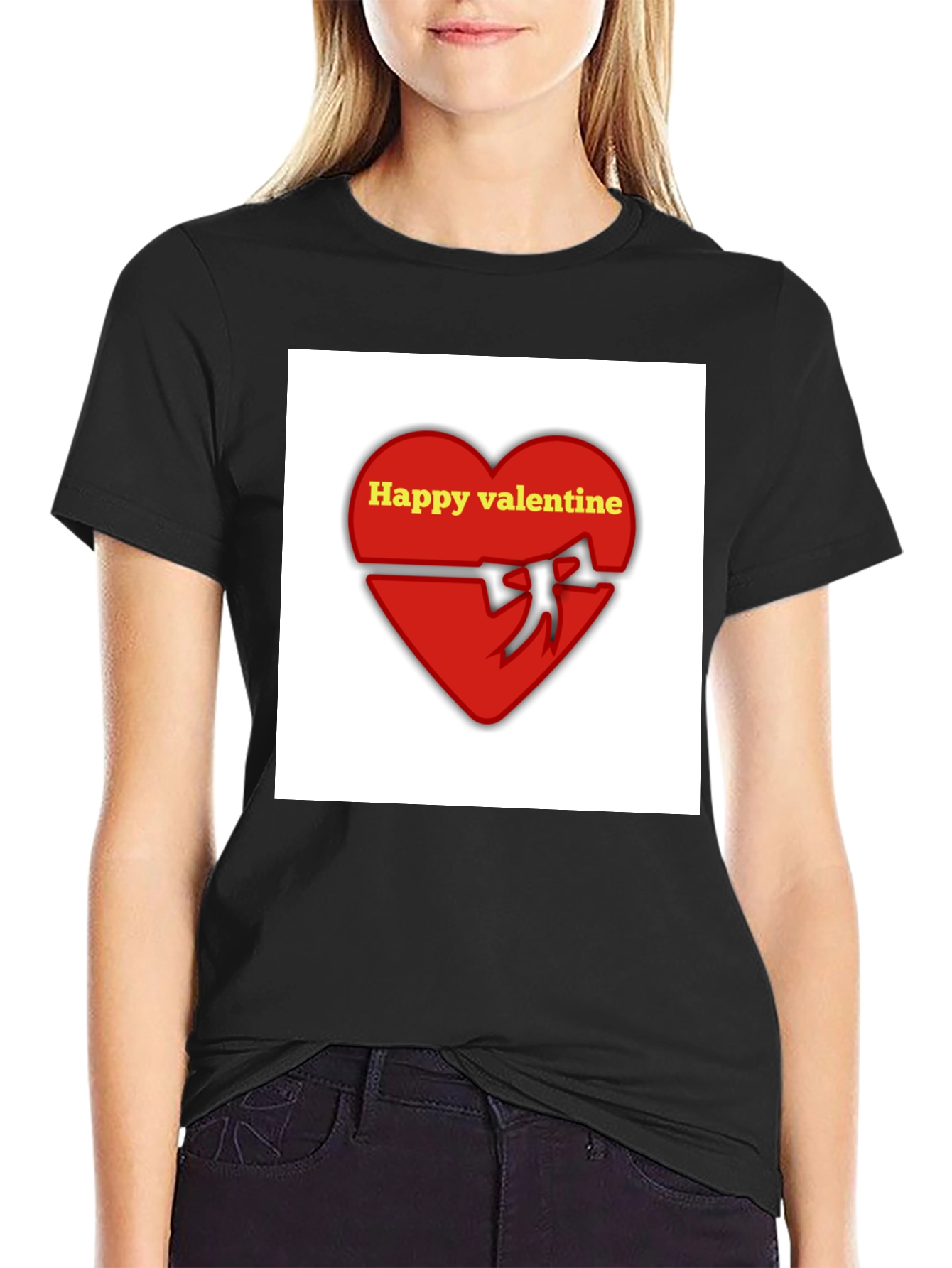 Happy Valentine T-Shirt: Red Heart Love Tee