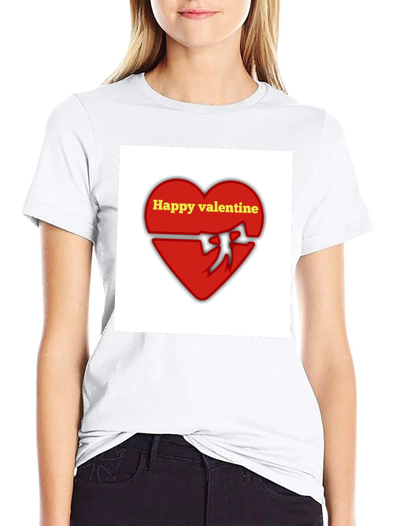 Happy Valentine T-Shirt: Red Heart Love Tee
