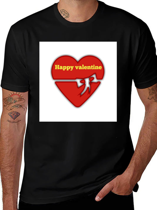 Happy Valentine T-Shirt: Red Heart Love Tee