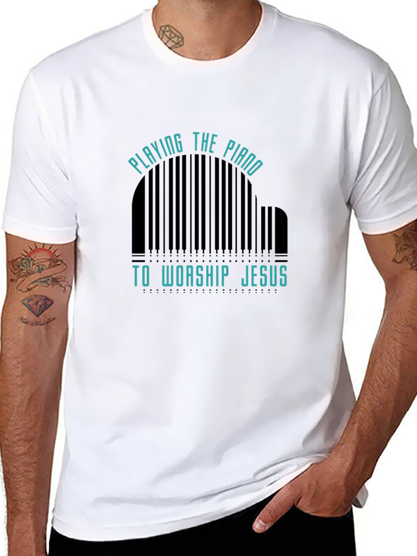 Piano Worship T-Shirt - Christian Music Tee