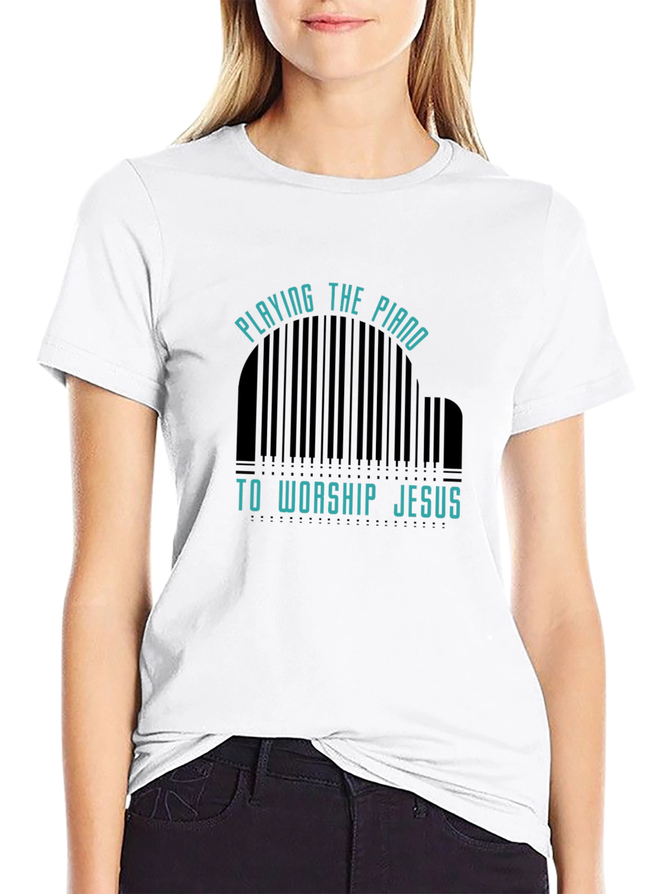 Piano Worship T-Shirt - Christian Music Tee