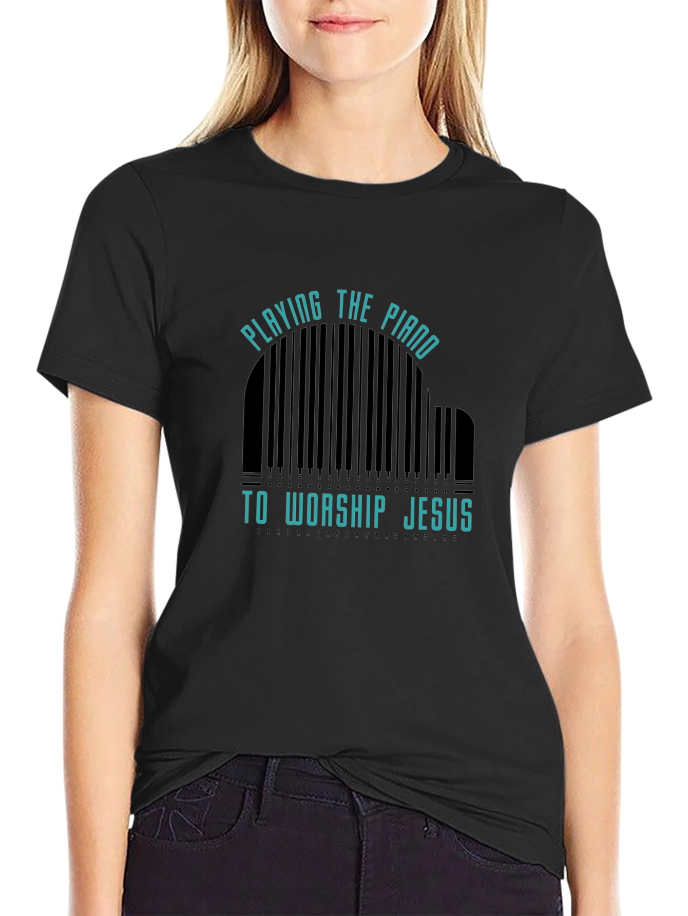 Piano Worship T-Shirt - Christian Music Tee