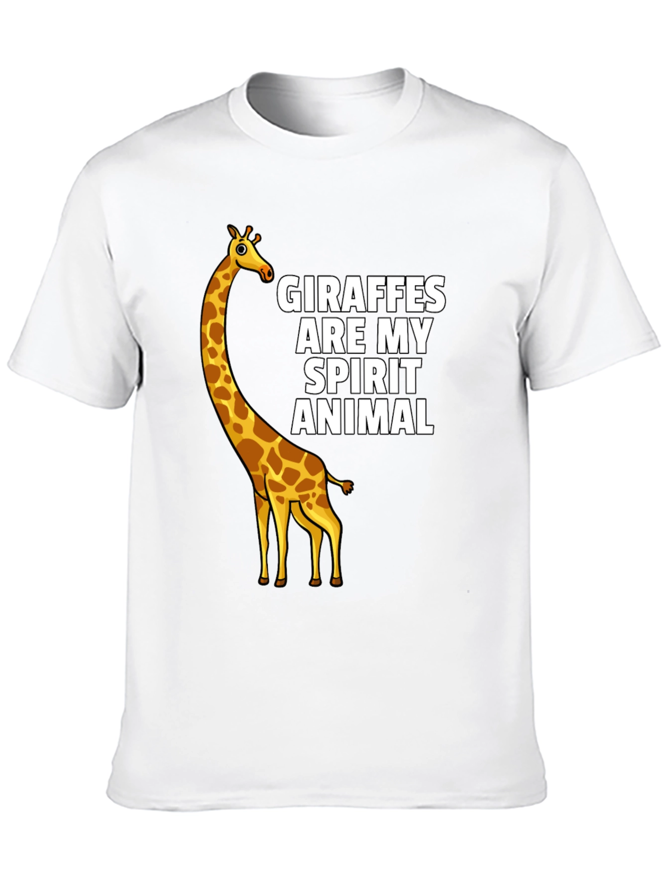 Giraffe Spirit Animal Black T-Shirt