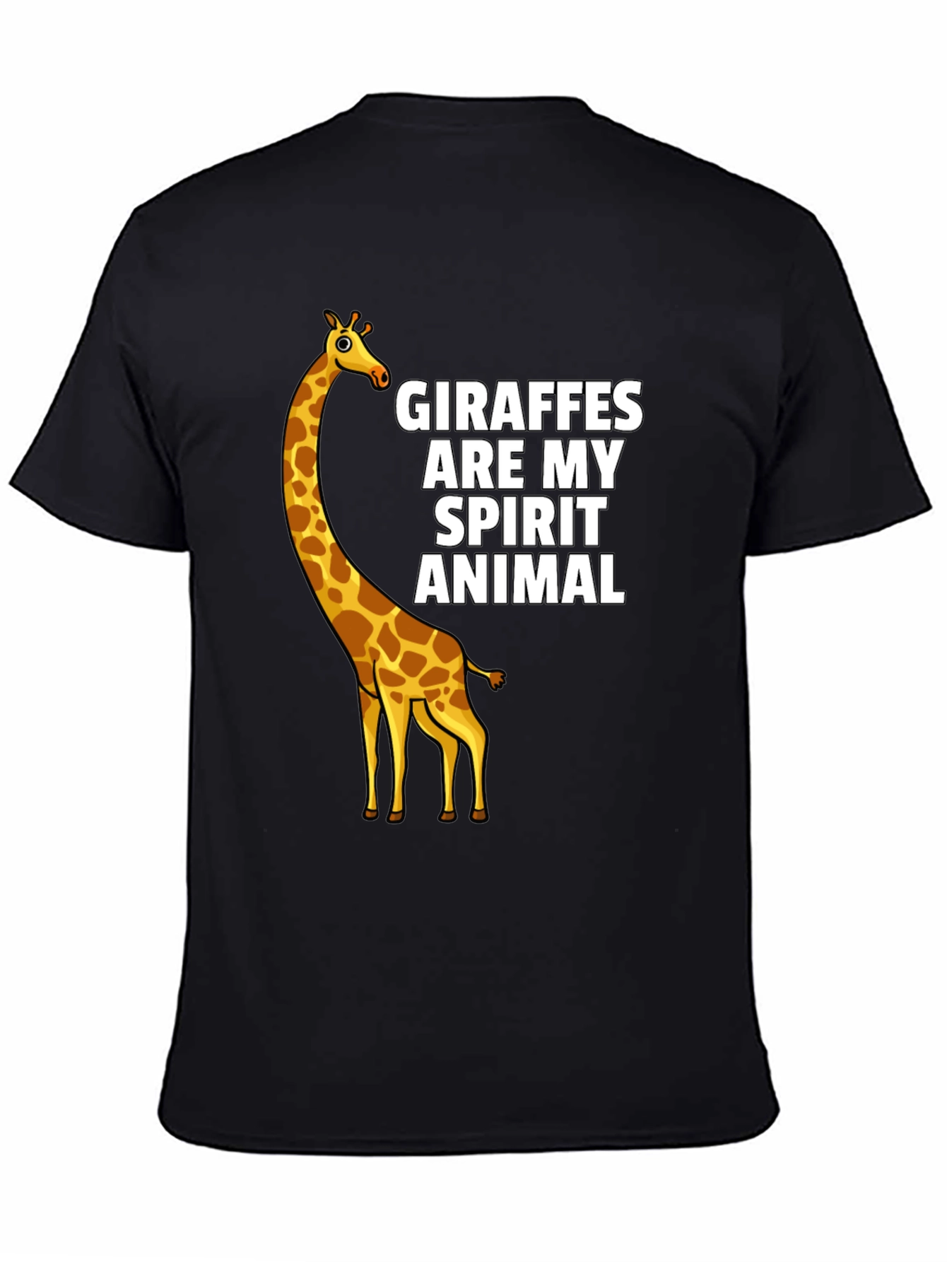 Giraffe Spirit Animal Black T-Shirt