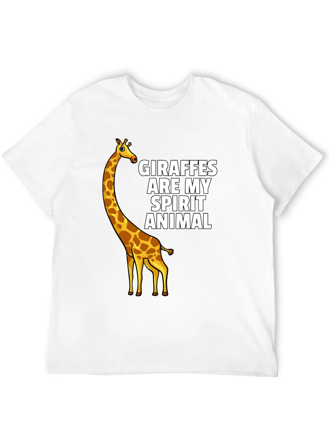 Giraffe Spirit Animal Black T-Shirt