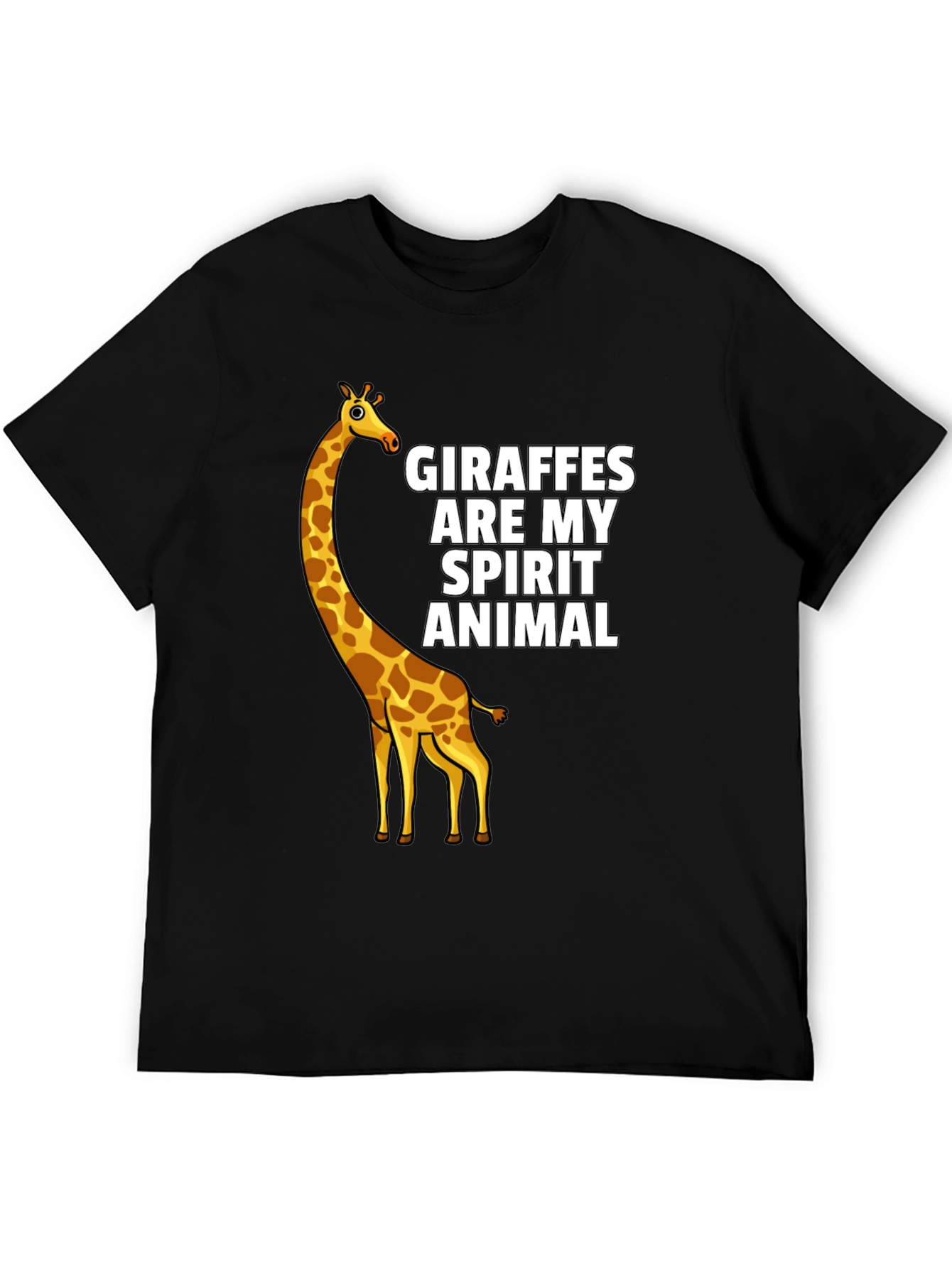 Giraffe Spirit Animal Black T-Shirt