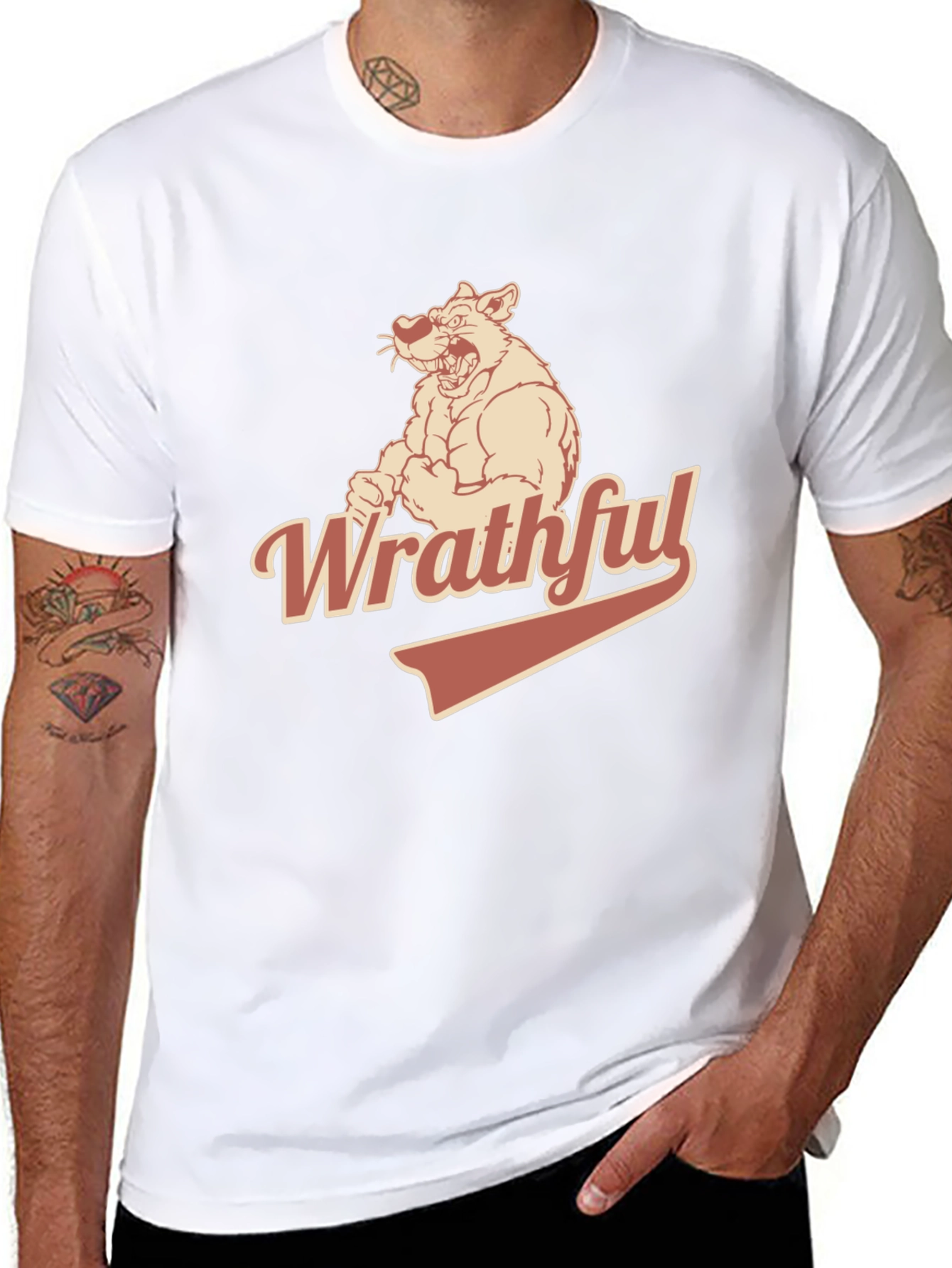 Wrathful Bear Graphic T-Shirt